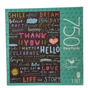 Cardinal Blackboard Words 750-Piece Puzzle NEW